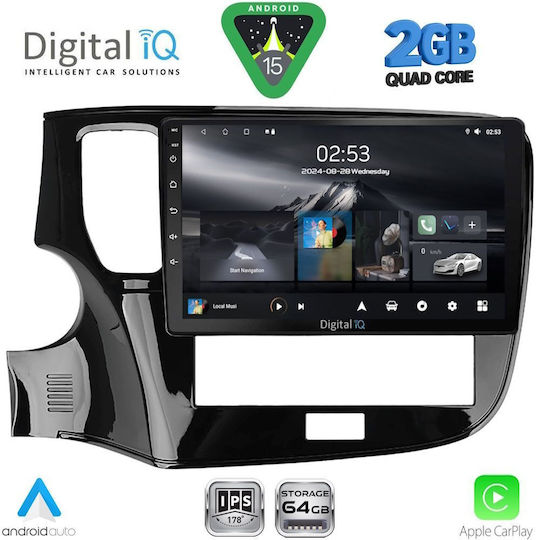 Digital IQ Car Audio System for Mitsubishi Outlander 2020-2022 (Bluetooth/USB/WiFi/GPS/Apple-Carplay/Android-Auto) with Touch Screen 10"