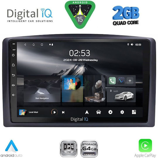 Digital IQ Car Audio System for Mercedes-Benz Vito / Viano 2015-2022 (Bluetooth/USB/WiFi/GPS/Apple-Carplay/Android-Auto) with Touch Screen 10"