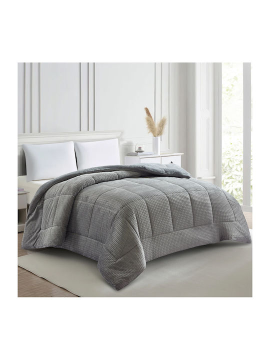 Liolios Home Комбинирано одеяло Кингсайз 260x240бр Сив