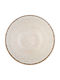 Fine Plate Shallow made of Porcelain Brown with Diameter 25cm 6pcs