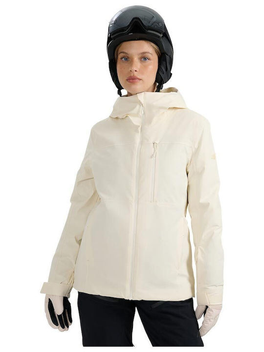4F 4FWAW25TTJAF0866-11S Γυναικείο Μπουφάν για Σκι & Snowboard Λευκό