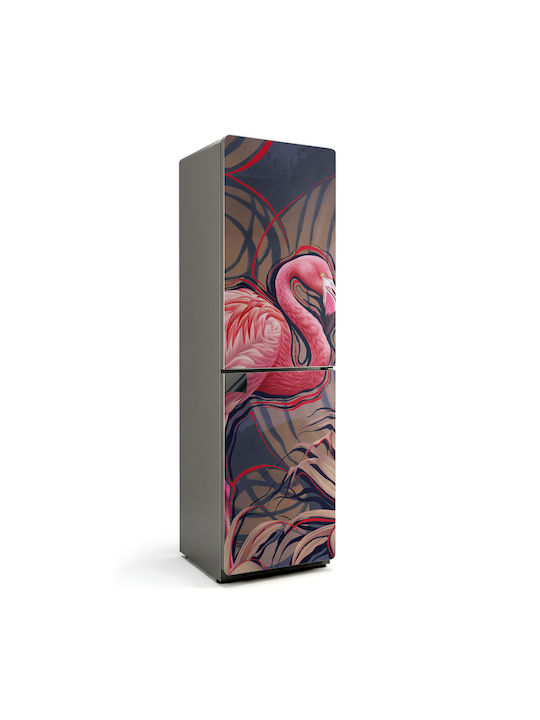 Magnetic Refrigerator Cover Kitchen Flamingo Tropical Style 60x250 Cm