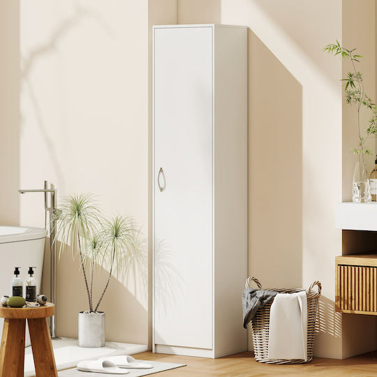Wooden Kitchen Rack White Cabinet