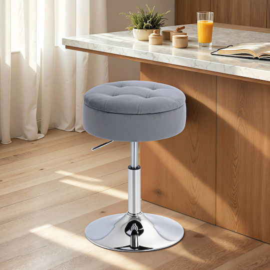 Stool Bar Bistro with Adjustable Height Gray 39x39x65cm