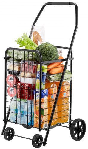 Shopping Trolley Black 95x15x48cm