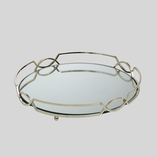 Στρογγυλός Metallisch mit Spiegel Gold 1Stück