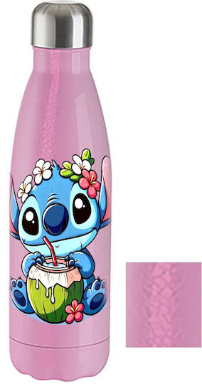 Μπουκάλι Θερμός Lilo & Stitch 500ml Ροζ Crackle