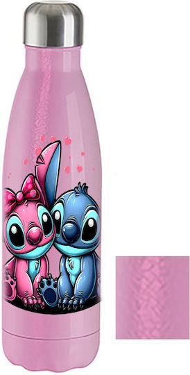 Бутилка Термос Lilo & Stitch 500ml Розов Crackle