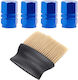 Set 4 Capace Hexagonale Mercaton Supape Auto Aluminiu 1.8 Cm Albastre Softtouch Perii Nylon Mâner Ergonomic