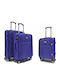 Jetbags Rz8024 Комплект Текстилни Куфари За Пътуване 3 Броя 4 Колела и Заключване Лилави