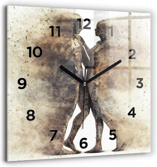 Tulup Silent Wall Clock Glass Yellow 60x60cm