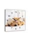 Tulup Silent Wall Clock Glass Yellow 30x30cm