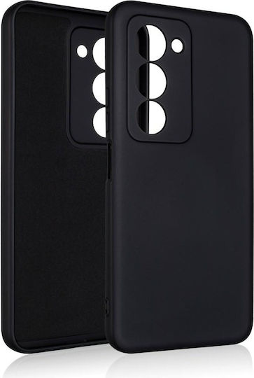 Beline Umschlag Rückseite Silikon Schwarz (Redmi 15)