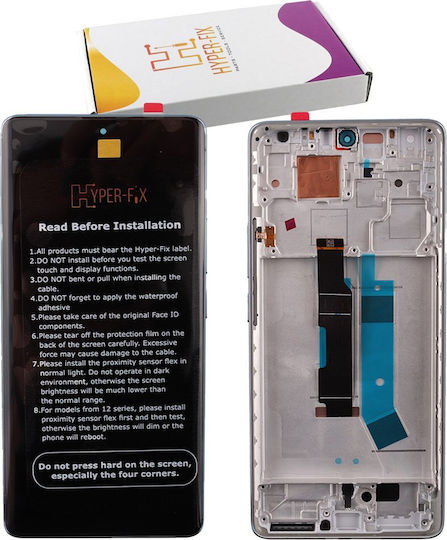 Hyper Fix Екран със Сензорен Механизъм и Рамка за Xiaomi Redmi Note 14 Pro 4G (Син)