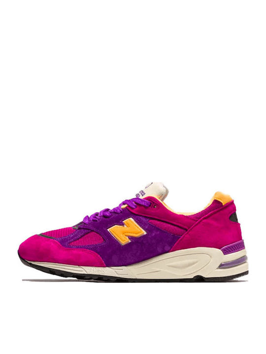 New Balance 990v2 Sneakers Purple Yellow
