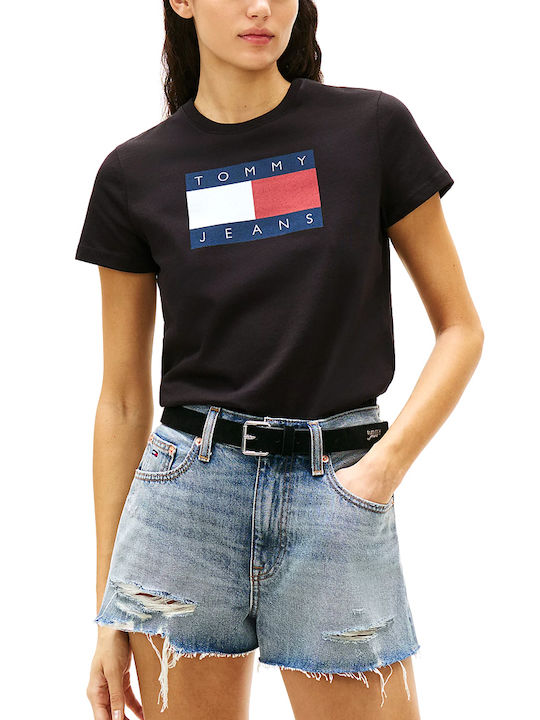 Tommy Hilfiger Flag T-Shirt Κόκκινο, Λευκό, Μαύρο