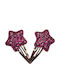 Gift-Me Set Kinderhaarklammern mit Haarspange Stern in Rosa Farbe