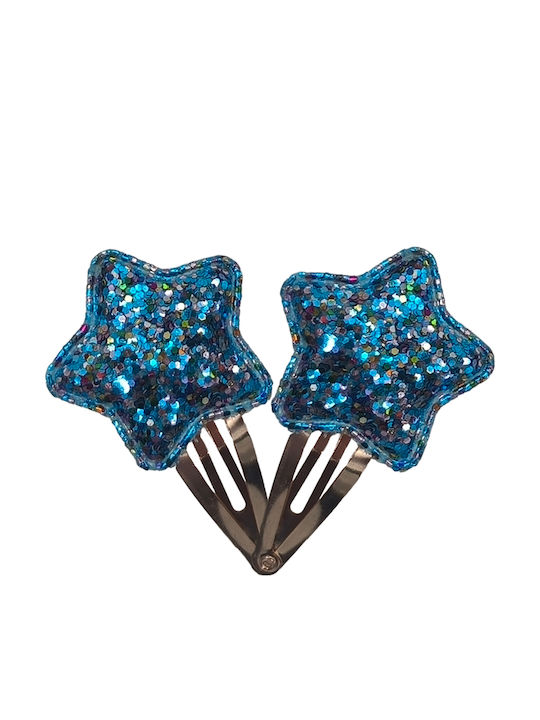Gift-Me Set Kinderhaarklammern mit Haarspange Stern in Blau Farbe