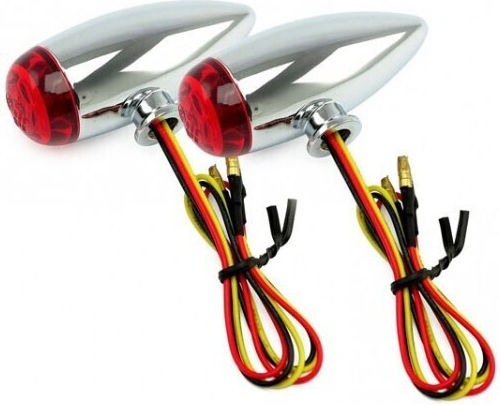 Harley Davidson Micro LED Bullet Tail Light Chrome