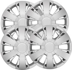 Mammooth Car Hubcaps 15 Inch Silver 4 Pieces Mammooth Car Hubcaps 15 Inch Silver 4 Pieces