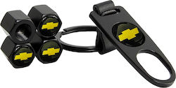 Carner Valve Caps Black 4 Pieces 0027318