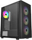 FSP/Fortron M220-BA Gaming Midi Tower Computer Case with Side Window Black