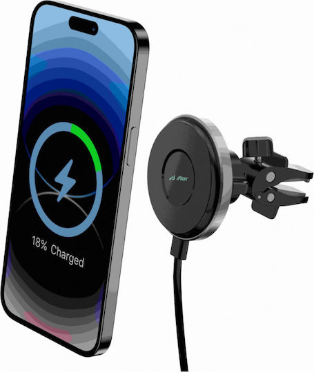 iPEAX Car Mobile Mount with Magnet and Wireless Charging MagSafe Black