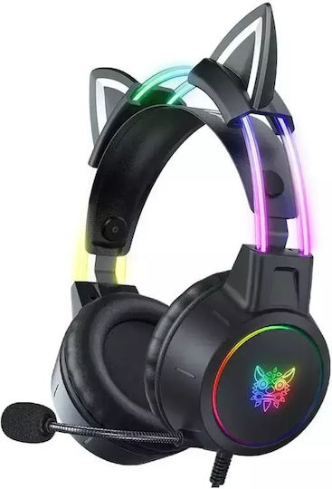 Onikuma X15 Pro Cat Ears Over Ear Gaming Headset με σύνδεση 3.5mm / USB