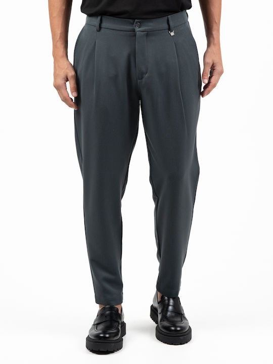 Vittorio Artist Trousers in Straight Line Grey