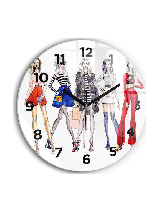 Tulup Modern Girls Kids Wall Clock Glass