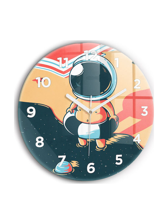 Tulup Kinder-Wanduhr Kind Astronaut Glas