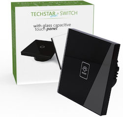 Techstar Tg02 Berührungstaste Gehärtetes Glas Modernes Design LED-Beleuchtung Einphasen-Schalter Schwarz Techstar Tg02 Berührungstaste Gehärtetes Glas Modernes Design LED-Beleuchtung Einphasen-Schalter Schwarz