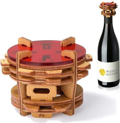 Puzzle Potato Construction & Building Toys Wooden Topsy-turvy Wine Bottle for Children 14+ Years