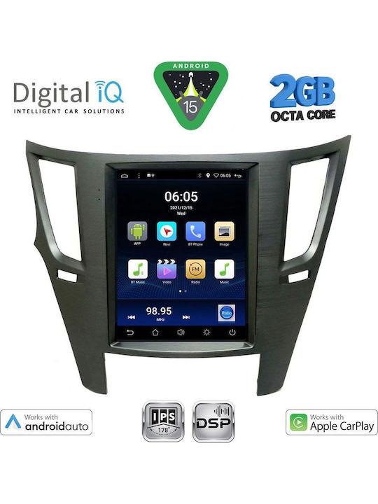 Digital IQ Auto-Audiosystem für Subaru Erbe / Outback 2009-2014 (Bluetooth/USB/WiFi/GPS/Apple-Carplay/Android-Auto) mit Touchscreen 4.1"