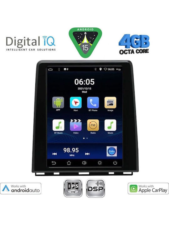 Digital IQ Car Audio System for Renault Clio / Captur 2019 (Bluetooth/USB/WiFi/GPS/Apple-Carplay/Android-Auto) with Touch Screen 4.1"