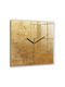 Tulup Leise Wanduhr Glas Gelb 60x60cm