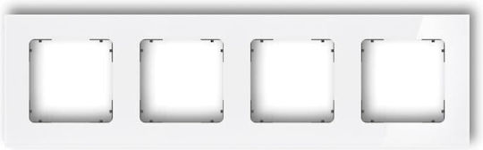 Icon Universal Wechselrahmen Quadratischer Glas-Effekt Rahmen Weiß Unterseite Graphit Matt 0-28-irsk-4