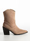 Ghete Dama Suede cu Toc Înalt Bej X26-340-C-987-MPEZ
