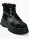 Stiefeletten Damen mit Pelz Schwarz