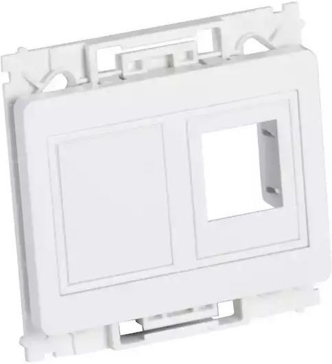 Lanview Wall Plate 2 X Keystone Opus Outlet White