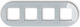 Icon Universal Frame Quadruple Straddle Glass Effect Frame Grey Bottom White 15-0-irso-4