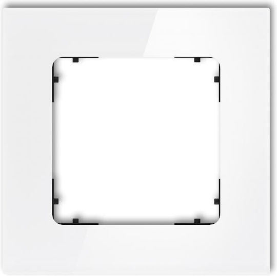 Icon Universal Frame Single Square Glass Effect Frame White Bottom Black 0-12-irsk-1