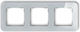 Icon Universal Frame Triple Strapped Glass Effect Frame Grey Bottom Graphite Matt 15-28-irsz-3