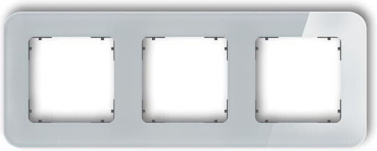 Icon Universal Frame Triple Strapped Glass Effect Frame Grey Bottom Graphite Matt 15-28-irsz-3