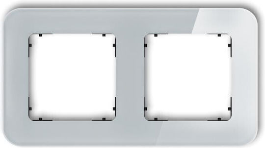 Icon Universal Wechselrahmen Doppelverpackter Glas-Effekt-Rahmen Graues Bottom Schwarz 15-12-irsz-2