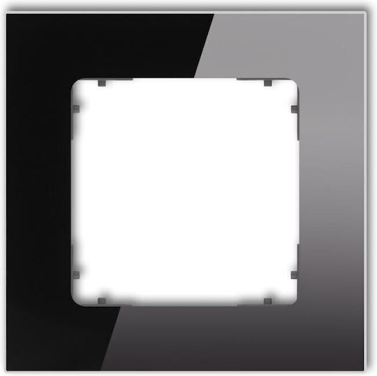 Icon Universal Frame Single Square Glass Effect Frame Black Bottom Graphite Matt 12-28-irsk-1