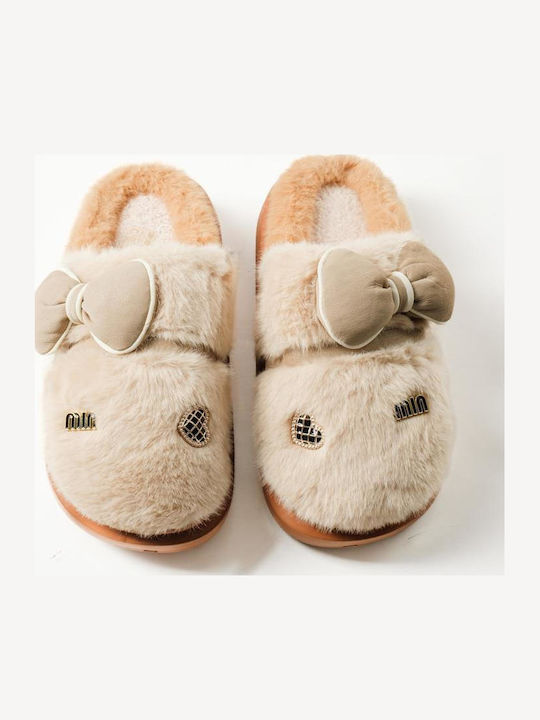 The Shoemart Winter Women's Slippers Beige