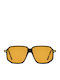 Kyme Damen Sonnenbrille mit Schwarz Kunststoff Gestell und Gelb Linse SEBASTIEN 01