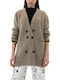 Women's Knitted Cardigan with Buttons Beige