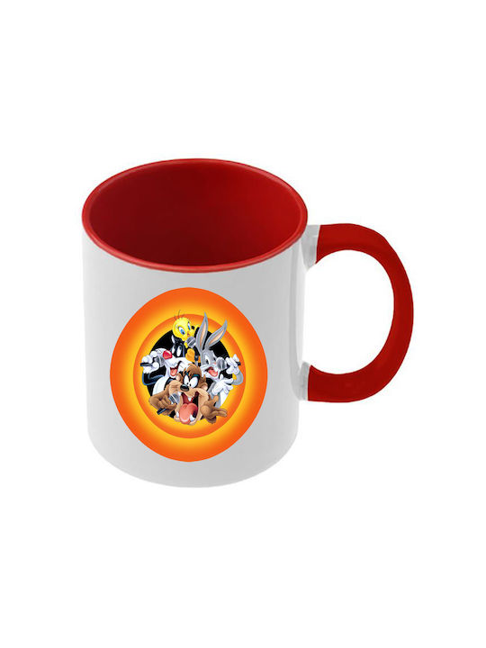 Чаша Looney Tunes Червена Дръжка Вътрешна